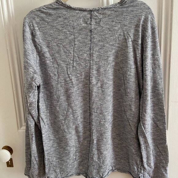 Rag & Bone Long-Sleeve Tee Striped Relaxed Fit - Picture 4 of 7